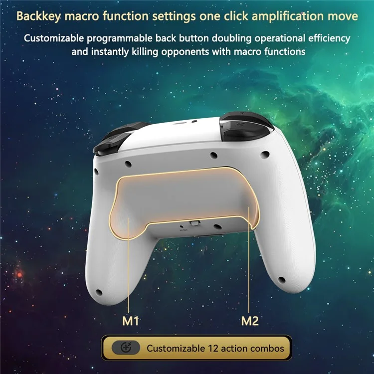 Controlador Bluetooth de Vibração de Seis Eixos para E-Sports TURBO Function Wireless Gamepad - Camo White