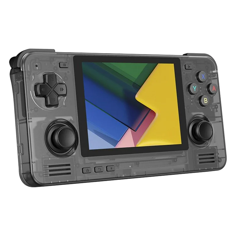 RETROID Pocket 2S 4+128G Portable Game Console 3.5" Display Handheld Game Player Android 11 Classic Games Console - Transparent Black