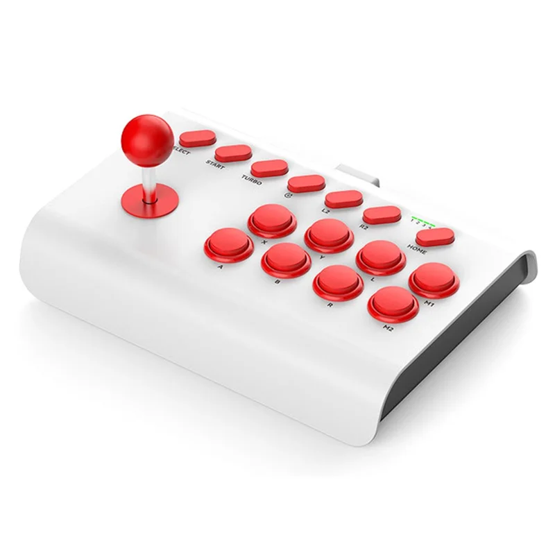 BSP-Y02 Arcade-joystickkontroll, universal klassisk handkontroll, spelkontroll för PS4 Nintendo Switch Android iOS mobiltelefon - Vit/Röd