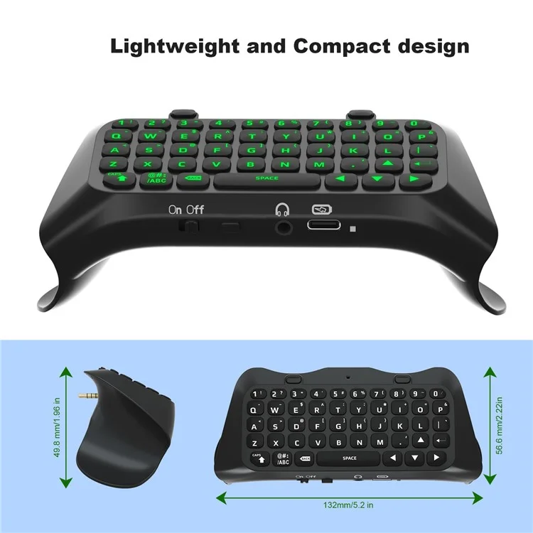 JYS P5172 For Sony PS5 DualSense Edge Controller Wireless Bluetooth-compatible External Keyboard Portable Gamepad Keyboard - Black