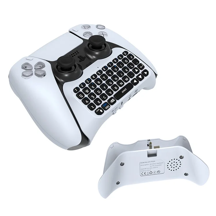 JYS P5121 Clavier sans fil compatible avec manette PS5 500mAh Pavé numérique de jeu avec haut-parleur intégré Voix de discussion 