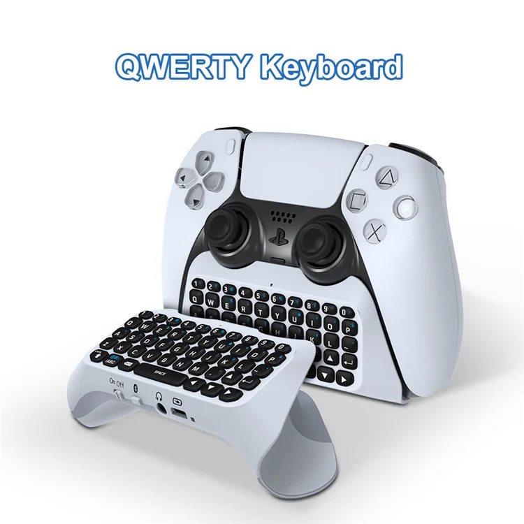 JYS P5121 Clavier sans fil compatible avec manette PS5 500mAh Pavé numérique de jeu avec haut-parleur intégré Voix de discussion 