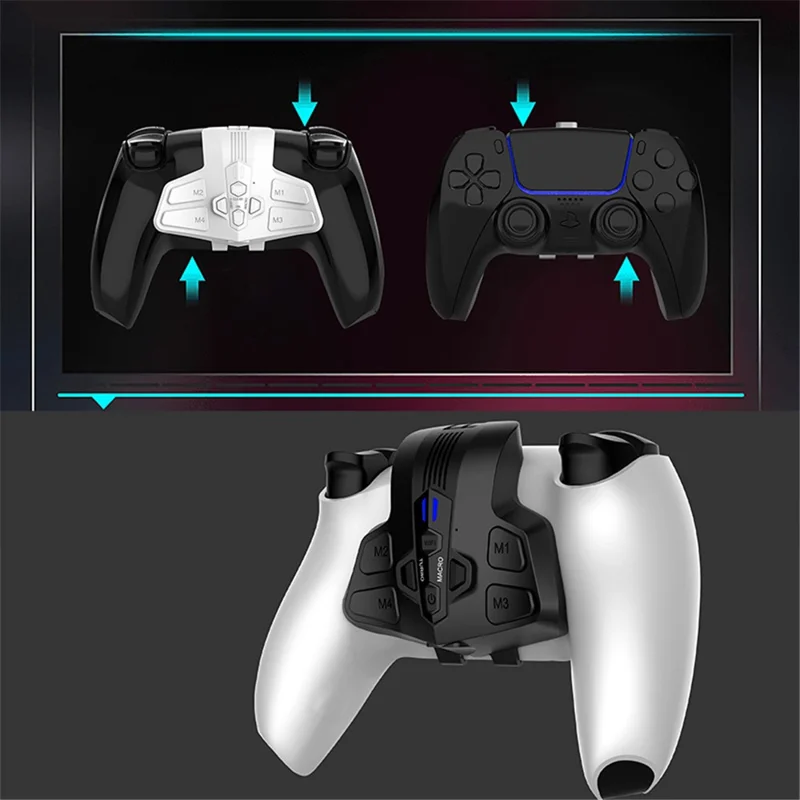 SZ-305 Back Button Attachment for PS5 Controller Back Paddles Macro Function / Plug and Play, Controller Accessories - Black