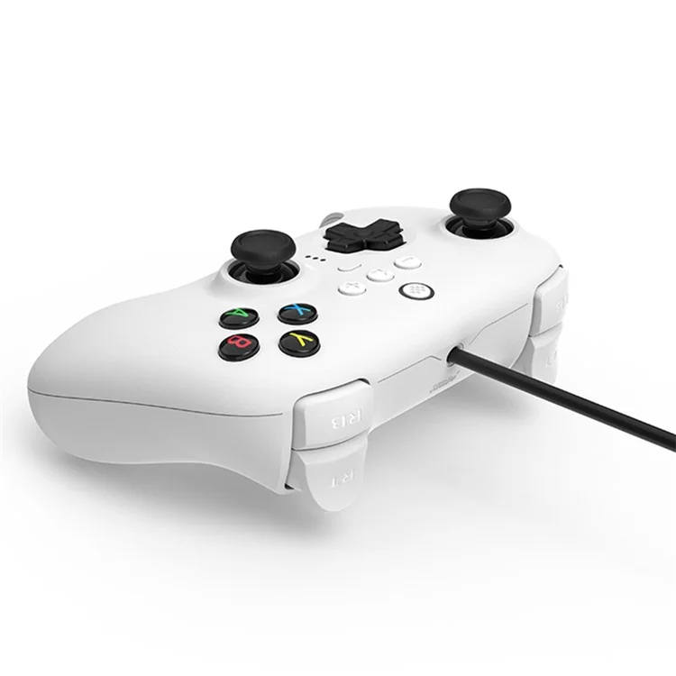 8BITDO Ultimate Wired Controller for Windows, Steam Deck, Switch, USB Cabled Handheld Gamepad - White