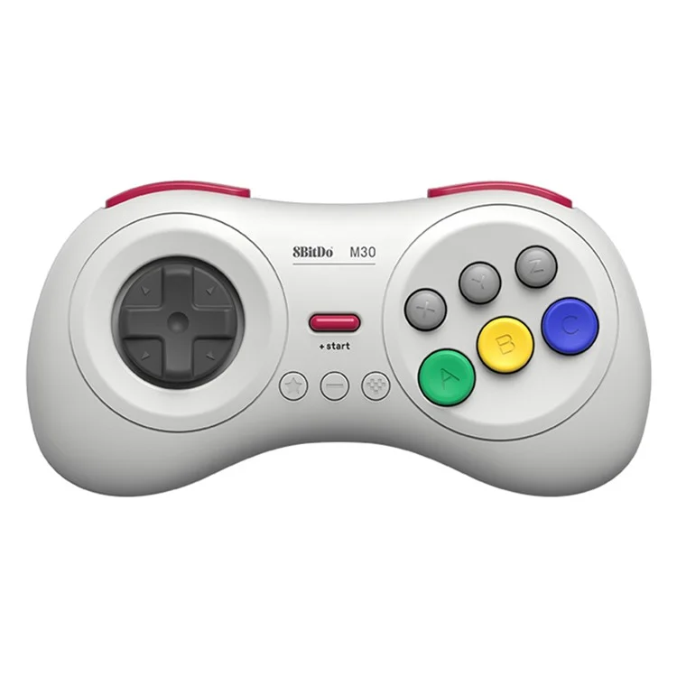 8BITDO M30 Bluetooth-compatible Controller for Switch / Windows / Android 6-Button Layout for SEGA's Classic Games - White