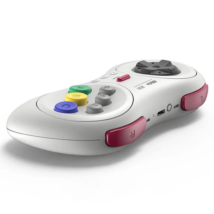 8BITDO M30 Bluetooth-compatible Controller for Switch / Windows / Android 6-Button Layout for SEGA's Classic Games - White