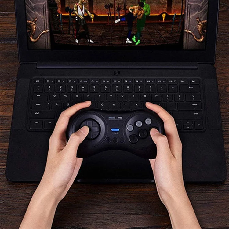 8BITDO M30 Bluetooth-compatible Controller for Switch / Windows / Android 6-Button Layout for SEGA's Classic Games - White