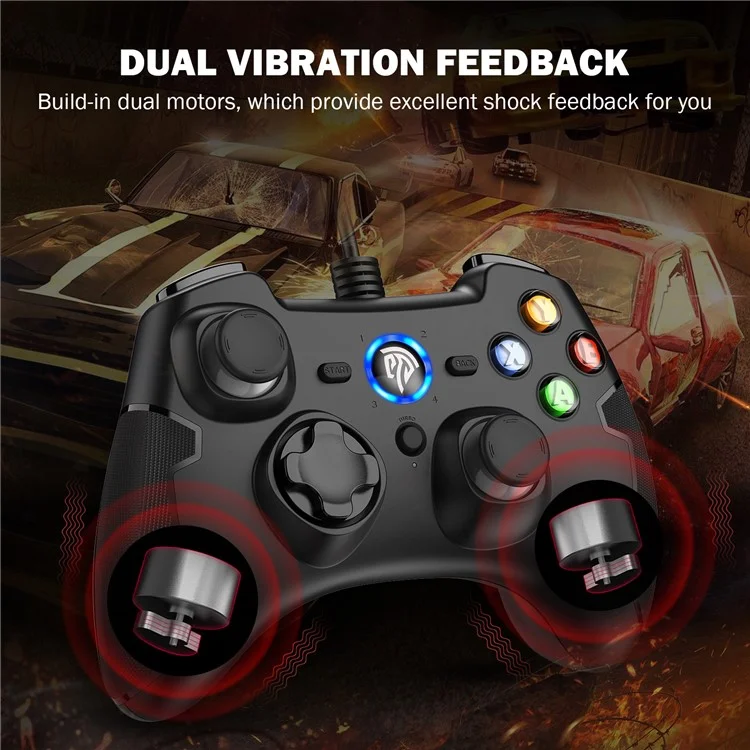 EASYSMX ESM-9100 Wired Controller Handheld Gamepad for PC /  PS3 / TV / Phone - Black