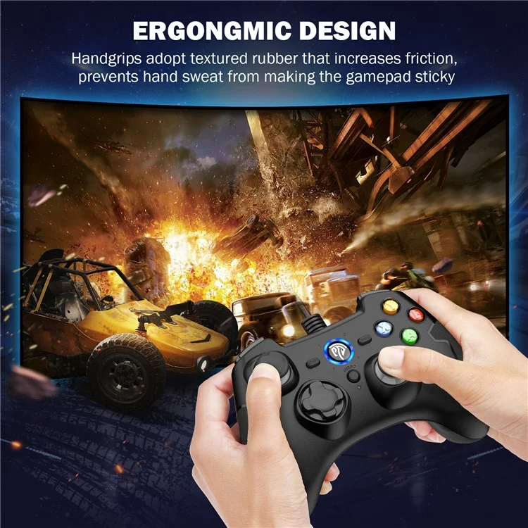 EASYSMX ESM-9100 Wired Controller Handheld Gamepad for PC /  PS3 / TV / Phone - Black