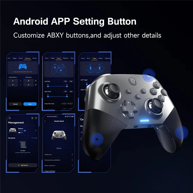EASYSMX X10 Mechanic Master 2.4G / Bluetooth-compatible / Wired Game Controller Gamepad - Purple