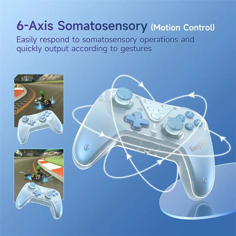 EASYSMX T39 Bluetooth-compatible / Wired Game Controller 3D Joystick Gamepad - Baby Blue