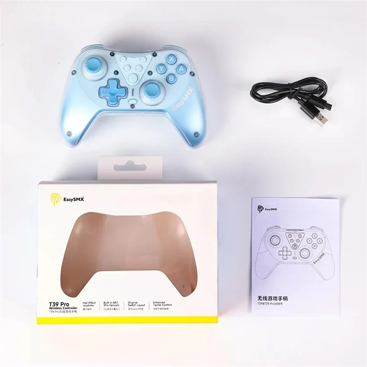 EASYSMX T39 Bluetooth-compatible / Wired Game Controller 3D Joystick Gamepad - Baby Blue