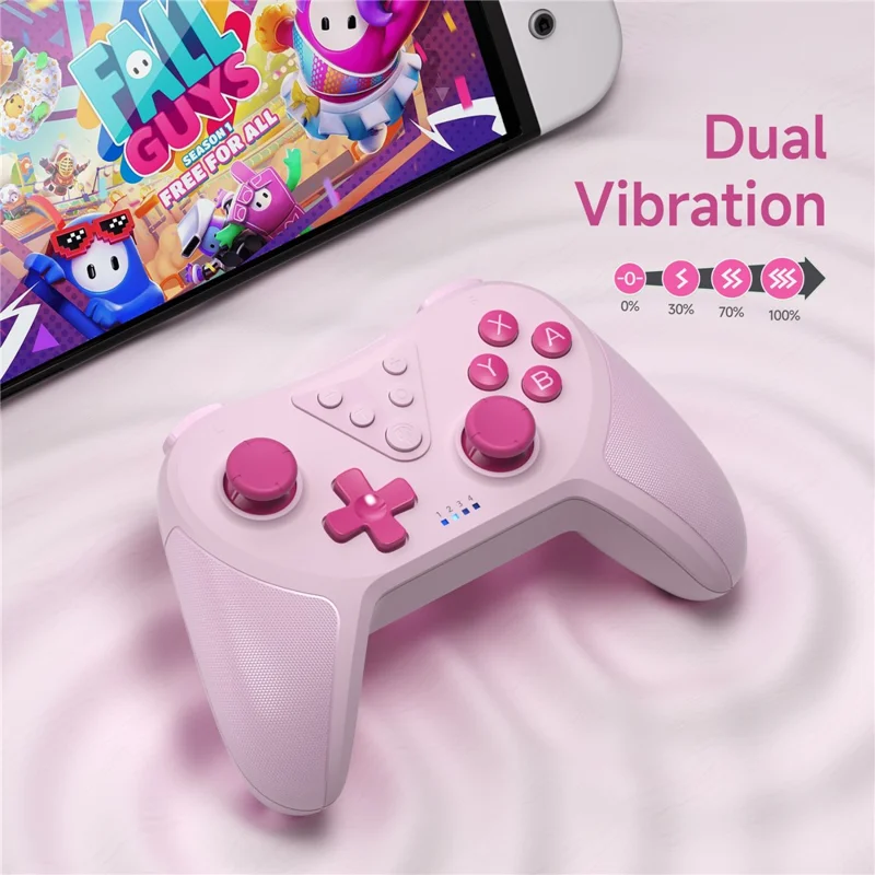 EASYSMX T37 Bluetooth-compatible  /  Wired 3D Joystick Game Controller Gamepad - Pink