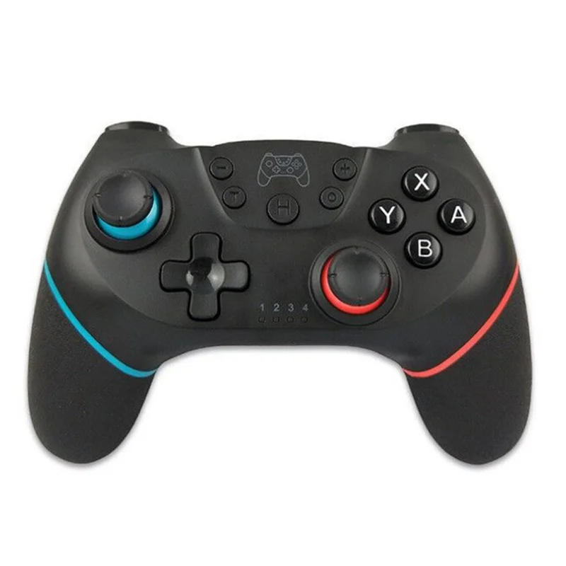 SW001+ Wireless Bluetooth-compatible Controller for Nintendo Switch Gamepad with Vibration, 6-Axis Motion Sensor - Blue / Red