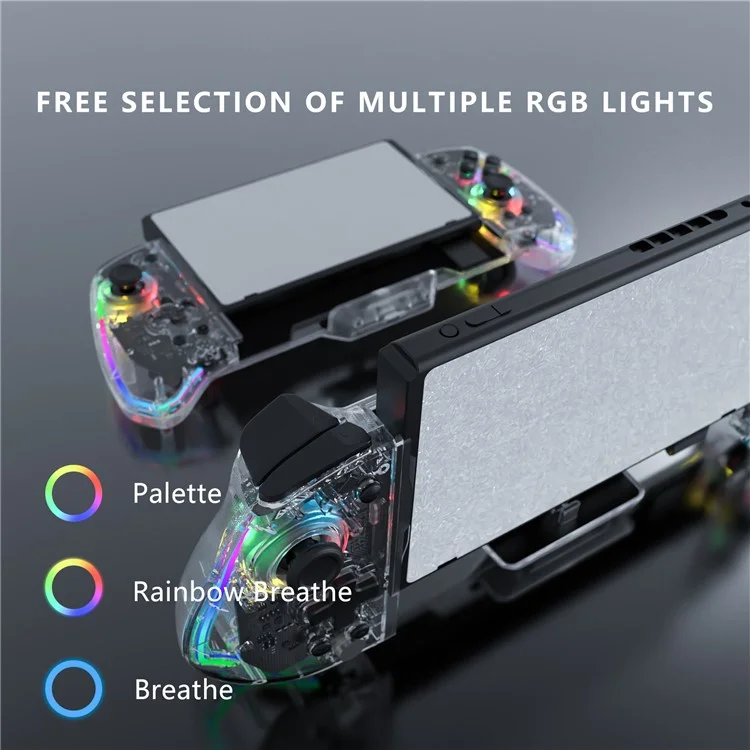 YS43 RGB-Beleuchtung für Switch-Gamepad mit Sechs-Achsen-Bewegungssensor - Transparent