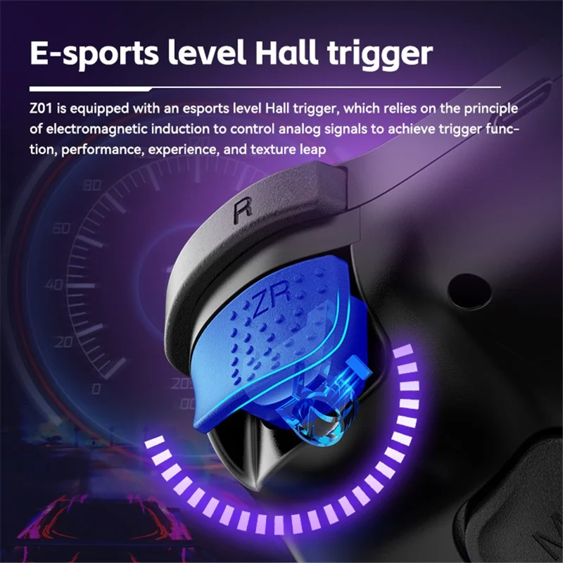 Z01 Wireless Bluetooth-compatible Controller for Nintendo Switch, Android, iOS, PC Gamepad with Hall Effect Triggers - Green