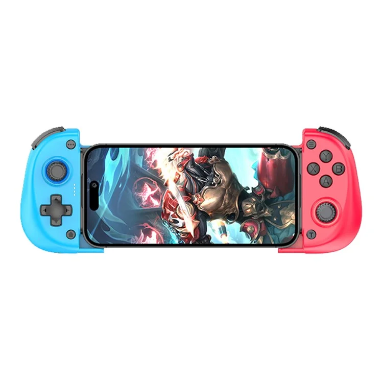 X5 3-in-1 Stretchable Game Controller with Cooling Fan, Wireless Charger for iOS / Android System - Red / Blue