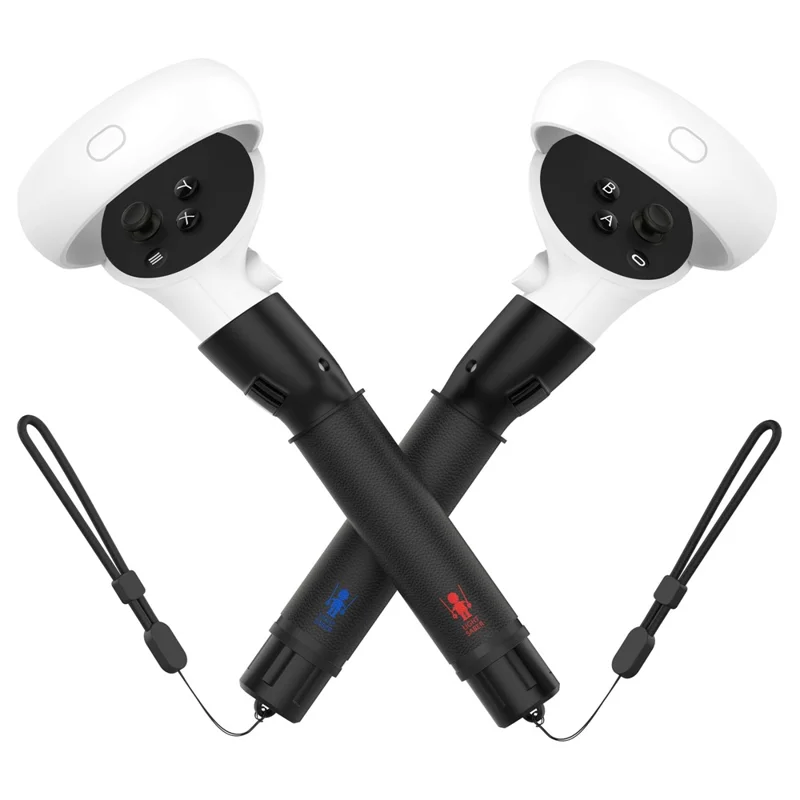 1 par till Meta Quest 2 VR-förlängningsgrepp VR-spelkontrollerns handtag - Svart