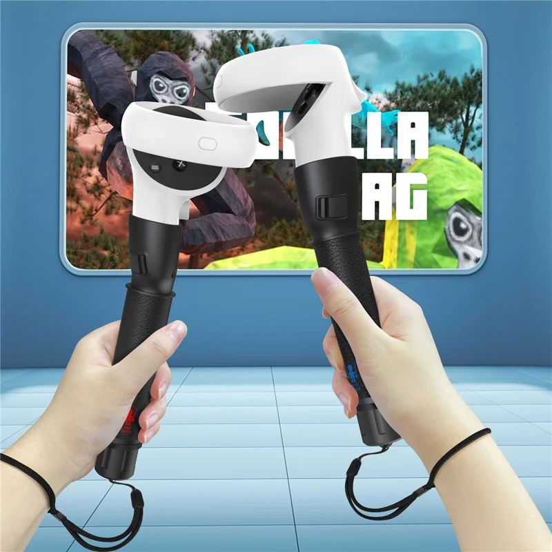 1 par till Meta Quest 2 VR-förlängningsgrepp VR-spelkontrollerns handtag - Svart