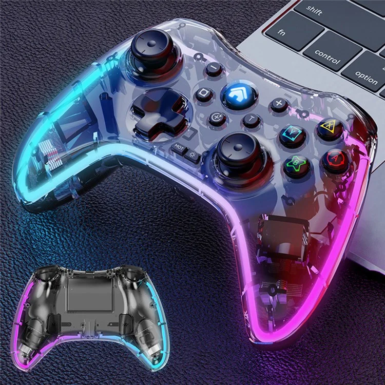 SO3 Per Nintendo Switch Phone Laptop Game Controller RGB Transparent Bluetooth Gamepad