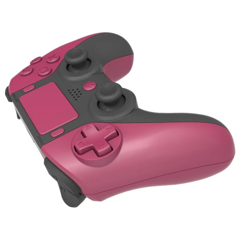 TOPWOLF HS-PS4252 Para Controlador Bluetooth PS4 PC Programável com Vibração Dual Gamepad - Roxo