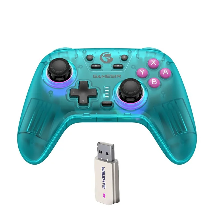 GAMESIR Nova Bluetooth / 2.4G Sem Fio / Gamepad com Fio Função Turbo - Verde Transparente