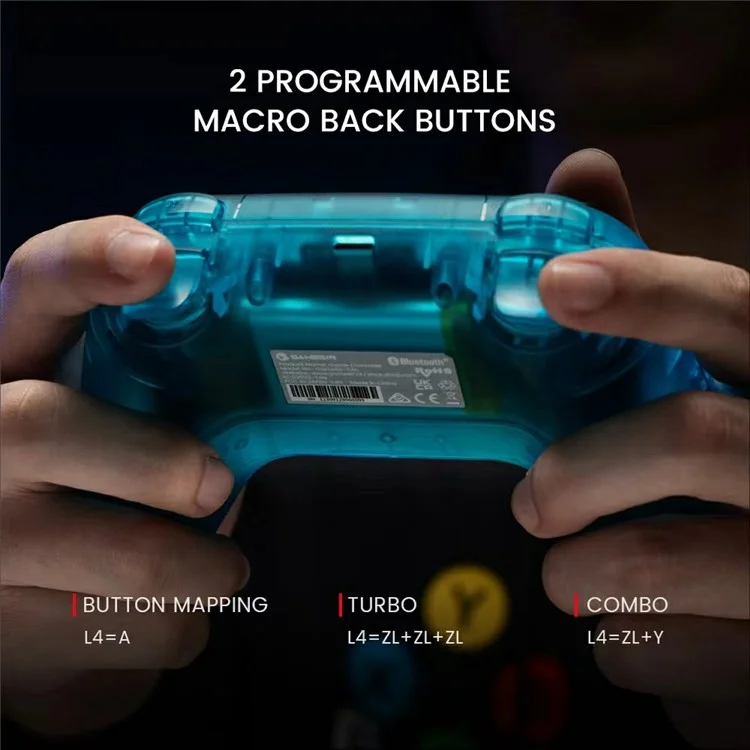 GAMESIR Nova Bluetooth / 2.4G Sem Fio / Gamepad com Fio Função Turbo - Verde Transparente