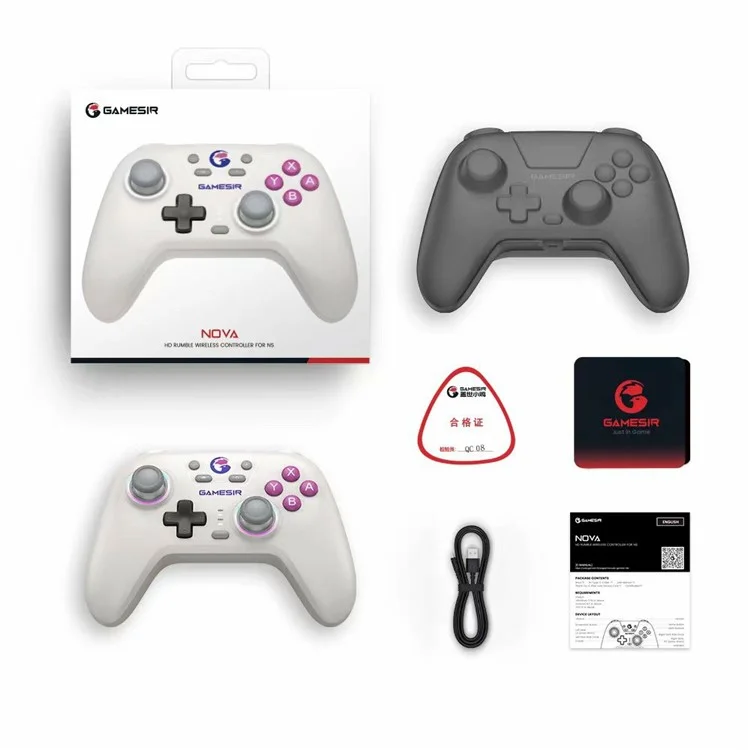 GAMESIR Nova Bluetooth-compatible / 2.4G Wireless / Wired Gamepad Turbo Function Game Controller - White