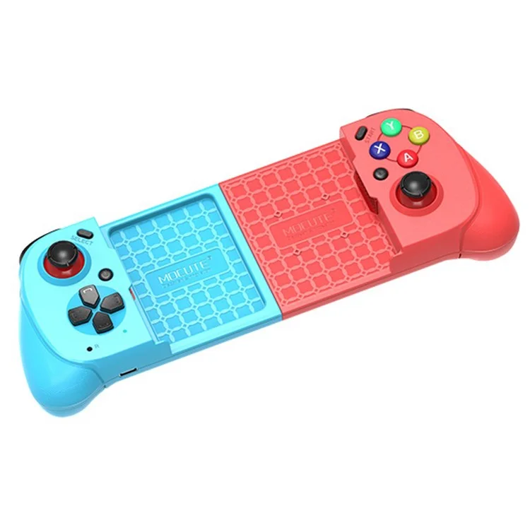 MOUTE 062 Stretchable Wireless Game Controller Hall Effect Joystick Gamepad - Red+Blue