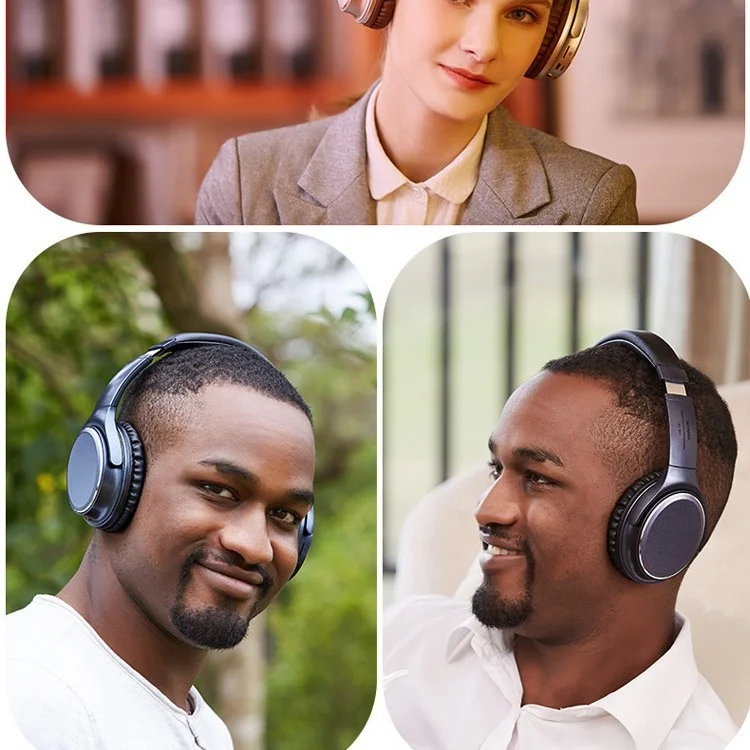 VJ901 Bluetooth-compatible 5.0 Headphones Wireless Over Ear Headset - Blue