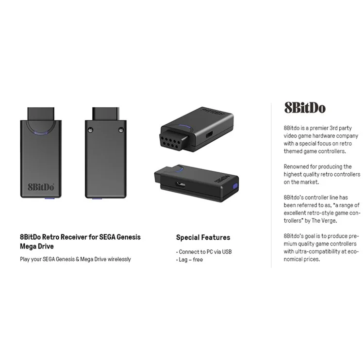 8BITDO Bluetooth-compatible Retro Receiver for Genesis & Mega Drive