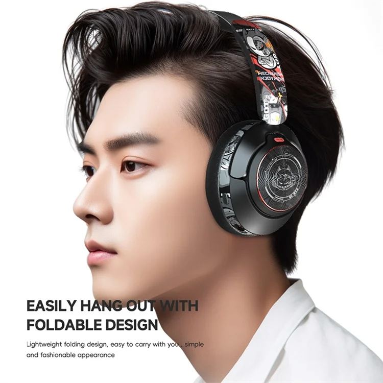 GT1 Bluetooth-compatible 5.4 Wireless Headset ANC Noise Reduction Gaming Headphones - Black