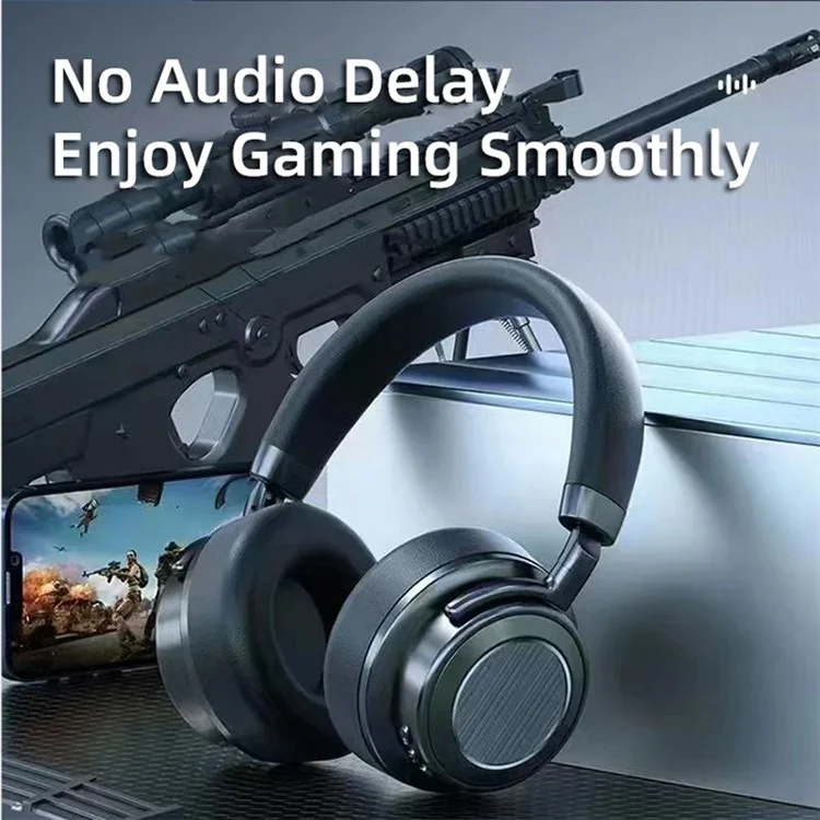 VJ364 ANC Noise Reduction Over-Ear Wireless Headset Bluetooth Heavy Bass Music Gaming Headphone - Schwarz