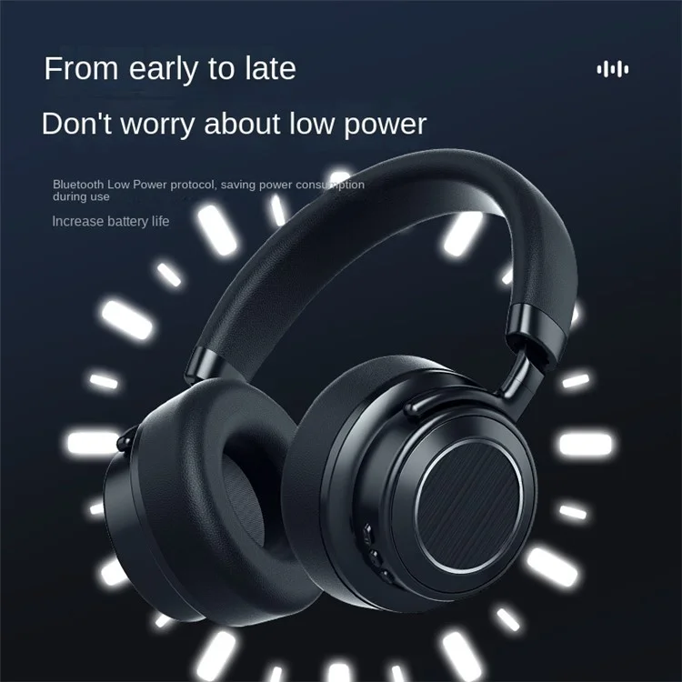 VJ364 ANC Noise Reduction Over-Ear Wireless Headset Bluetooth Heavy Bass Music Gaming Headphone - Schwarz