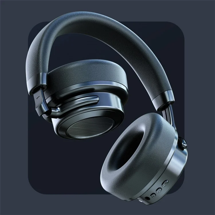 VJ364 ANC Noise Reduction Over-Ear Wireless Headset Bluetooth Heavy Bass Music Gaming Headphone - Schwarz