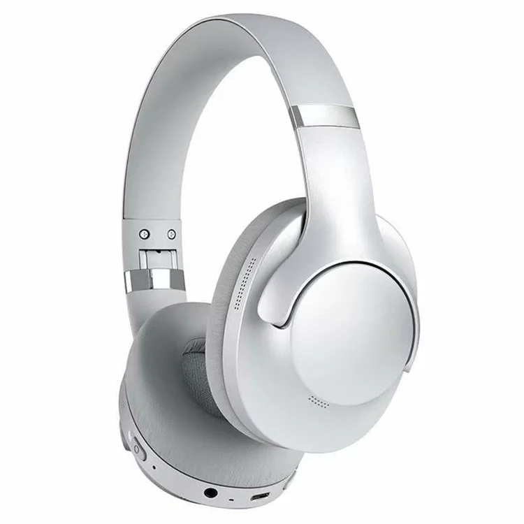 BT048 Active Noise Cancelling Wireless Headphone Bluetooth-compatible Heavy Bass Over-Ear Gaming Music Headset - Grey