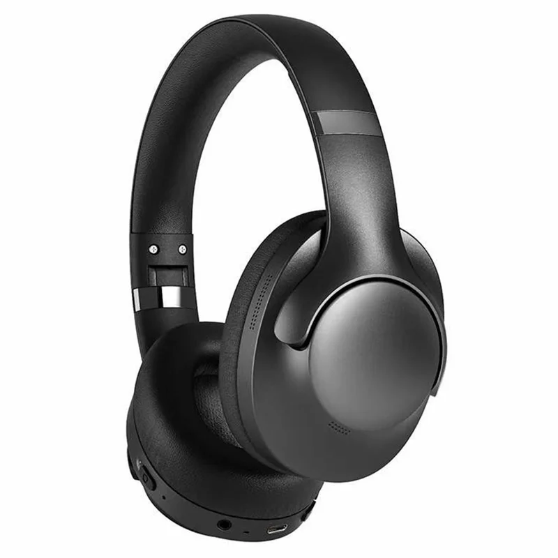 BT048 Active Noise Cancelling Wireless Headphone Bluetooth-compatible Heavy Bass Over-Ear Gaming Music Headset - Black