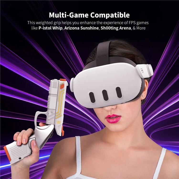 AMVR per Meta Quest 3 VR Gun Stock Controller Grips Extension Handle Retrofitting Accessori