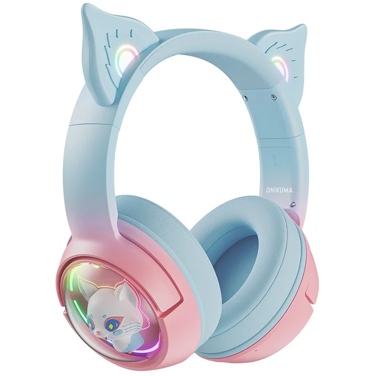 ONIKUMA B5 2.4G Wireless / Bluetooth-compatible / Wired Over-Ear Headset Cute Cartoon Game Music Headphone