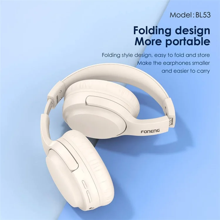 FONENG BL53 Cuffie Bluetooth Wireless Pieghevoli Over-Ear Gaming Music Headset - Nero