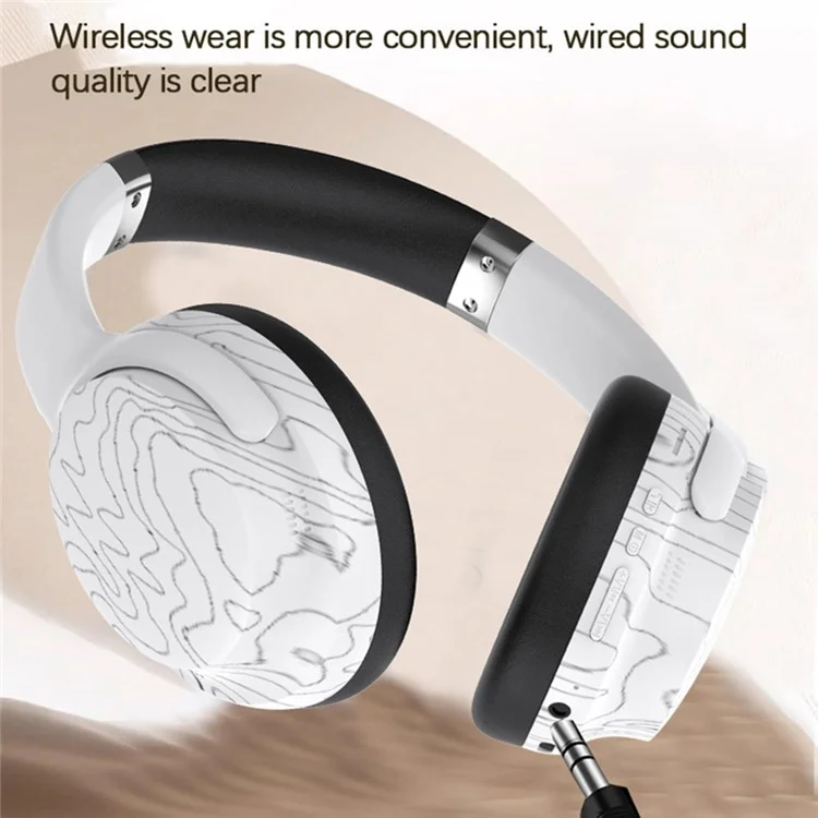 VJE906 Wireless Bluetooth-compatible Gaming Headset Sports Earphone Headphone with Multiple Music Effects - White