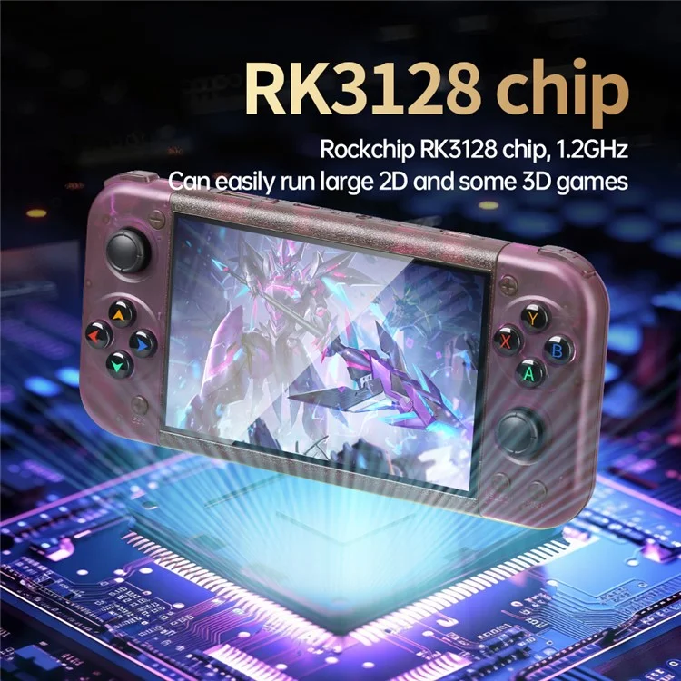RG50XX 5-inch Screen Handheld Game Console Support Linux System HD TV Output, 15000+ Games - White