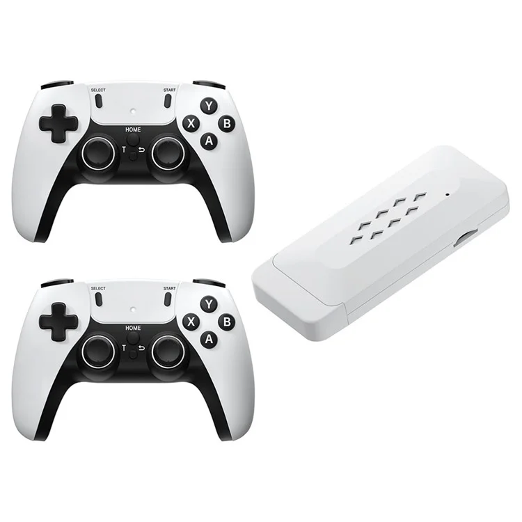 m22 Game Stick 4K, Dual 2.4G Wireless Game Controllers with 128G 30000+ Games for TV
