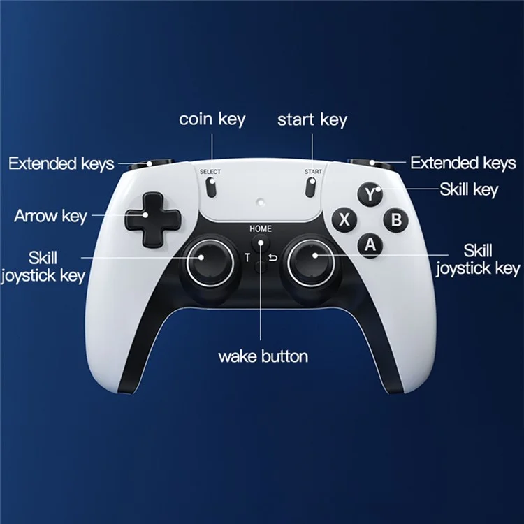 m22 Game Stick 4K, Dual 2.4G Wireless Game Controllers with 64G 30000+ Games for TV