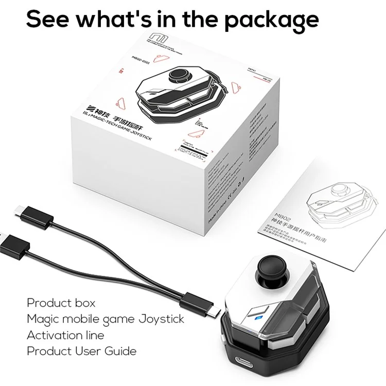 MB02 Mobile Phone Game Joystick Mobile Gaming Controller for iOS 16, Android Phones
