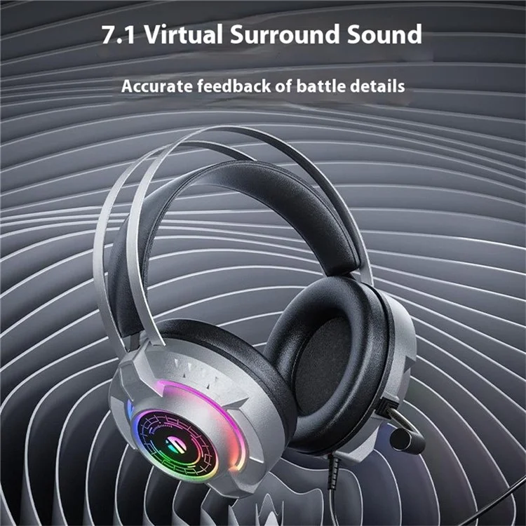 INPHIC G2 USB Wired Headphone Gaming Headset with Microphone RGB Backlight for PC Computer