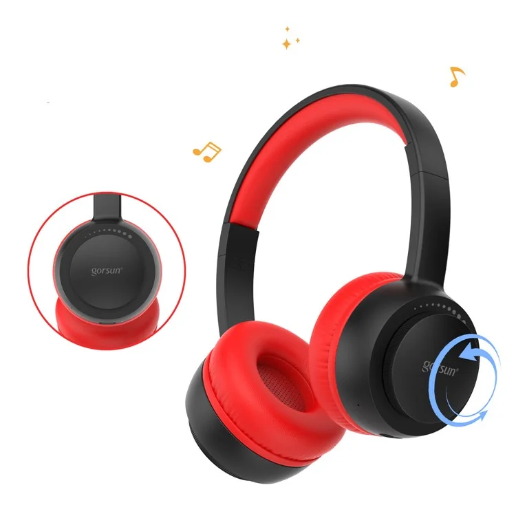 GORSUN E65 Wireless Bluetooth-compatible Headphone Volume Adjustable Over-Ear Music Headset