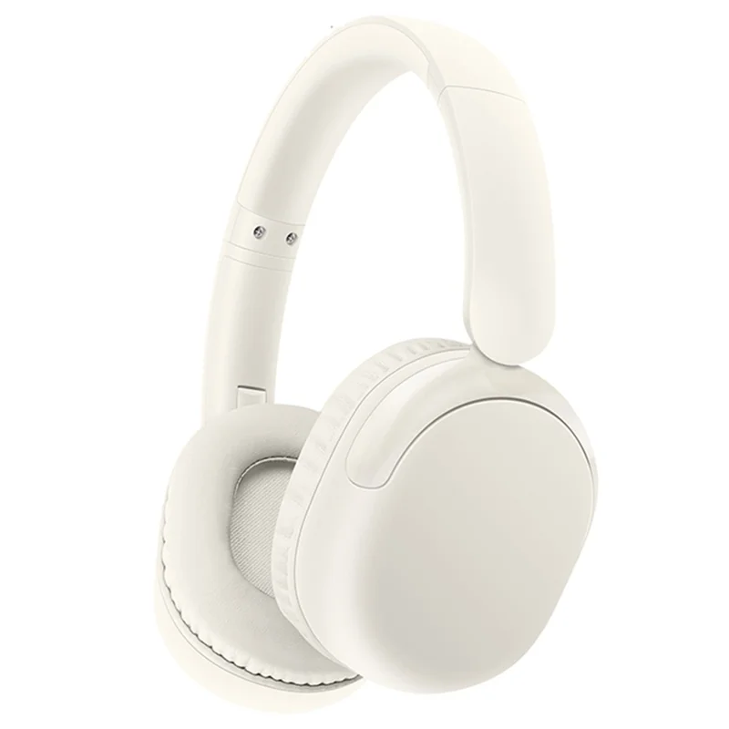 AKZ 29 Over-Ear Bluetooth-compatible Headphone Foldable Stereo Music Wireless / AUX Wired Headset - Ivory White