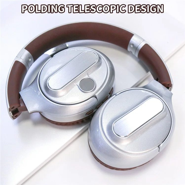 AKZ-13B Over-Ear Headphones HiFi Stereo Bluetooth-compatible 5.3 Foldable Headset with Battery Display - Black