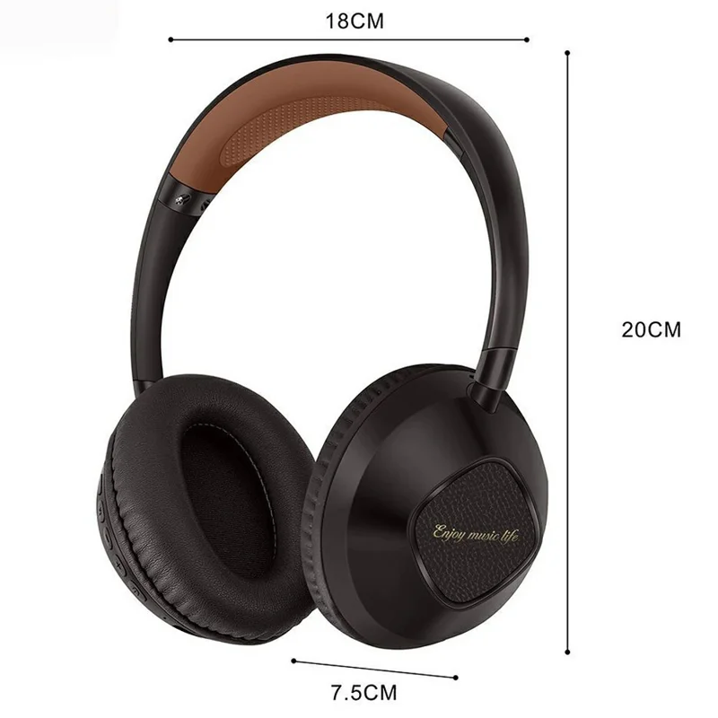 AKZ-18 Over-Ear-Kopfhörer mit Unterstützung für TF-Karte, HiFi-Sound, kabellosem Bluetooth-Headset - Schwarz